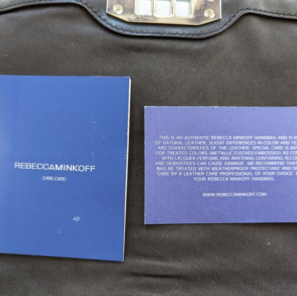 Rebecca Minkoff Whipstitch Black White Leather Purse - Picture 14 of 14